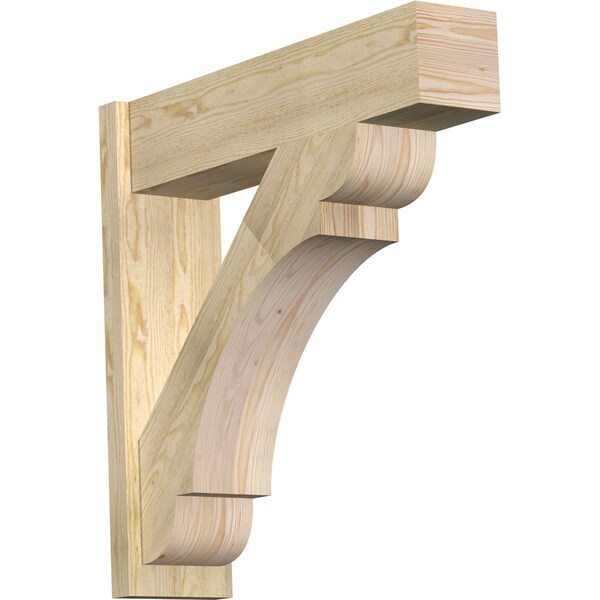 Ekena Millwork Olympic Block Rough Sawn Outlooker, Douglas Fir, 8"W x 32"D x 32"H OUT08X32X32OLY05RDF - main